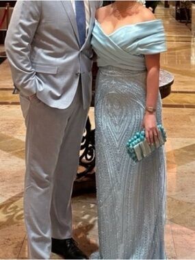 Elegant Light Blue Evening Gown